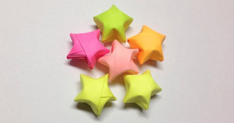 Bintang Origami Kertas Lipat Ganda